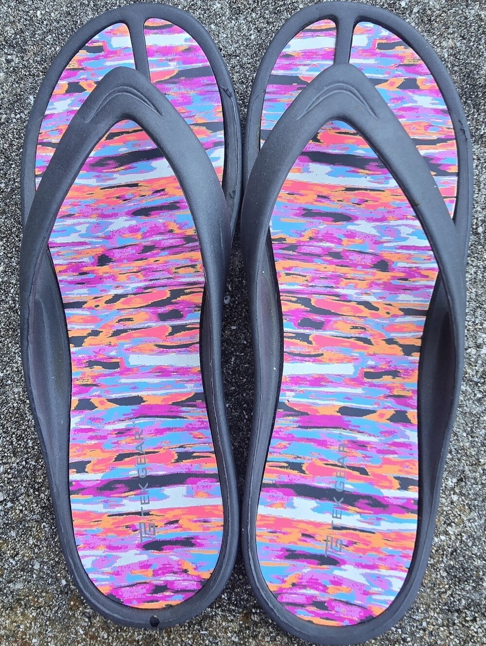 Women’s Tek GEAR Multicolor Patterned Flip Flop Sandals
